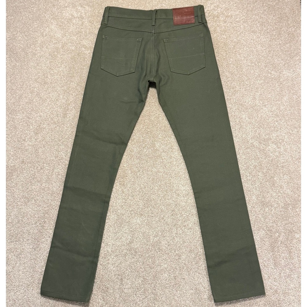 Gustin Jeans Mens 30 California Skinny Olive Green Button Fly NWOT - Picture 2 of 10